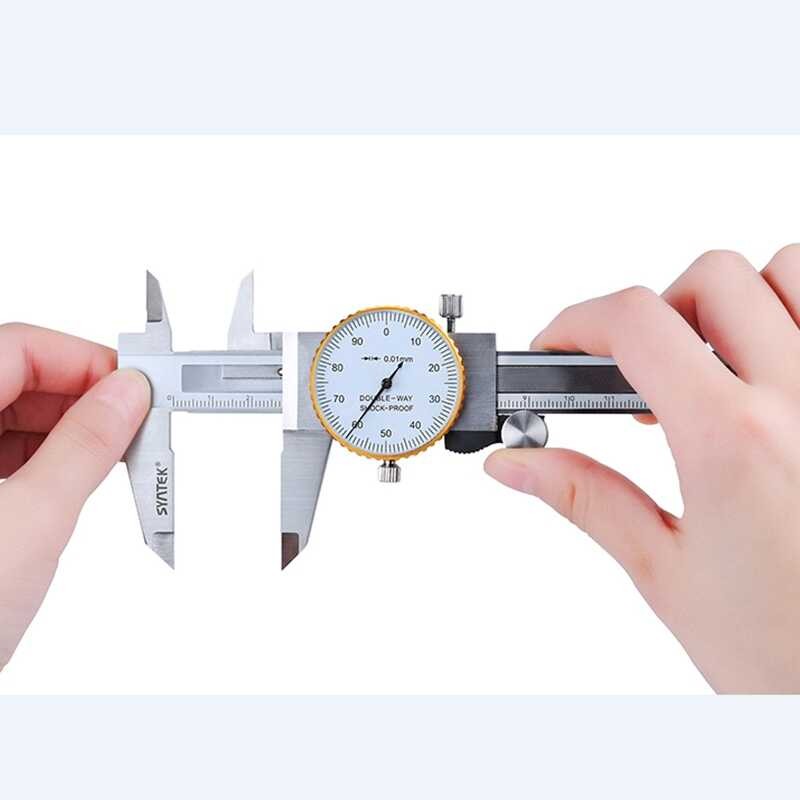 0.01Mm 2 Calipers Bidirectional ShockProof Stainless Steel Dial