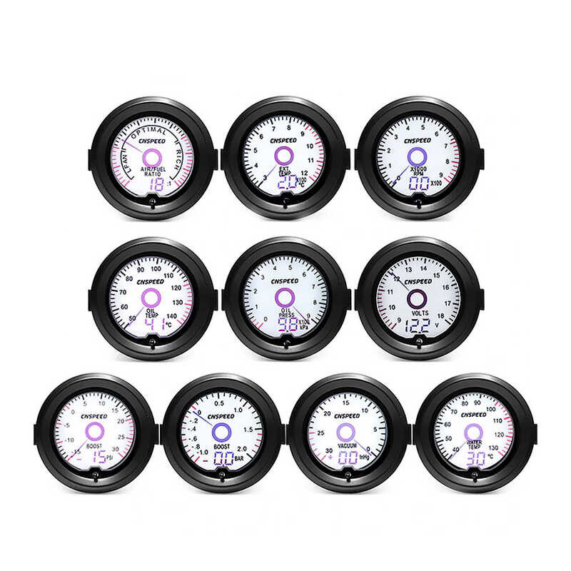 992 CNSPEED 2 "52Mm Car Boost Bar Psi Exhaust Gas Water Press Oil Temp