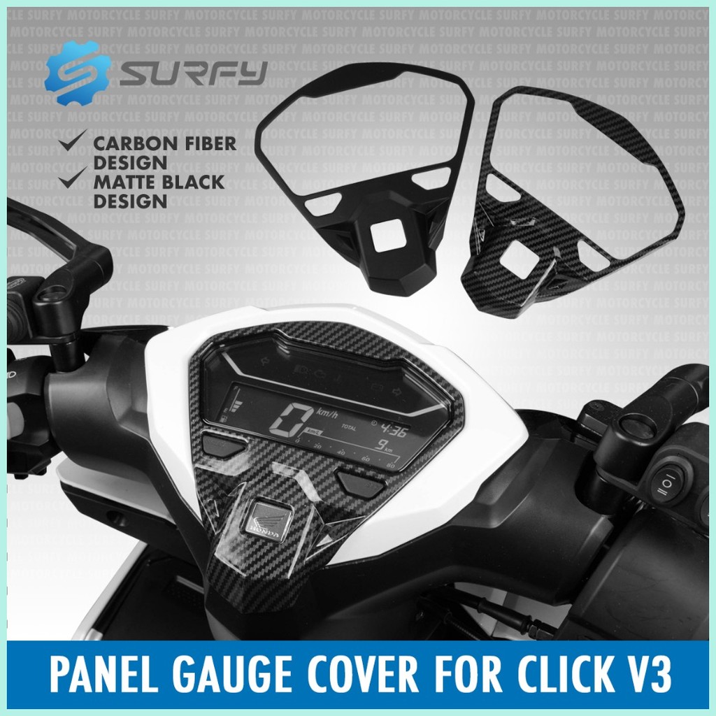 HONDA CLICK 125 v3 Panel Gauge Cover Fully Protector Garnish Carbon ...