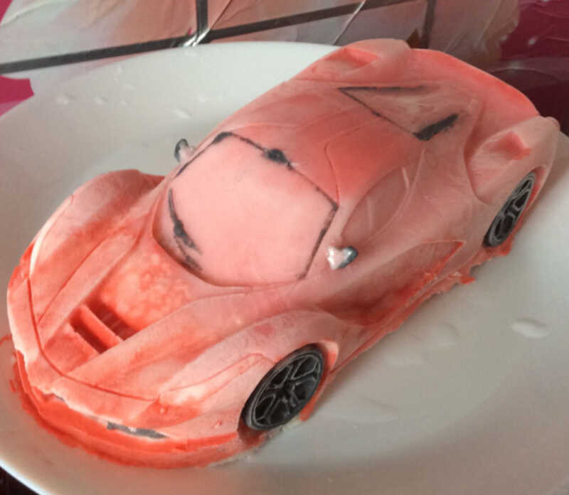 C683 3D Cartoon Ice Cream Mousse Cake Mold, Sports Car Design, Silicone ...