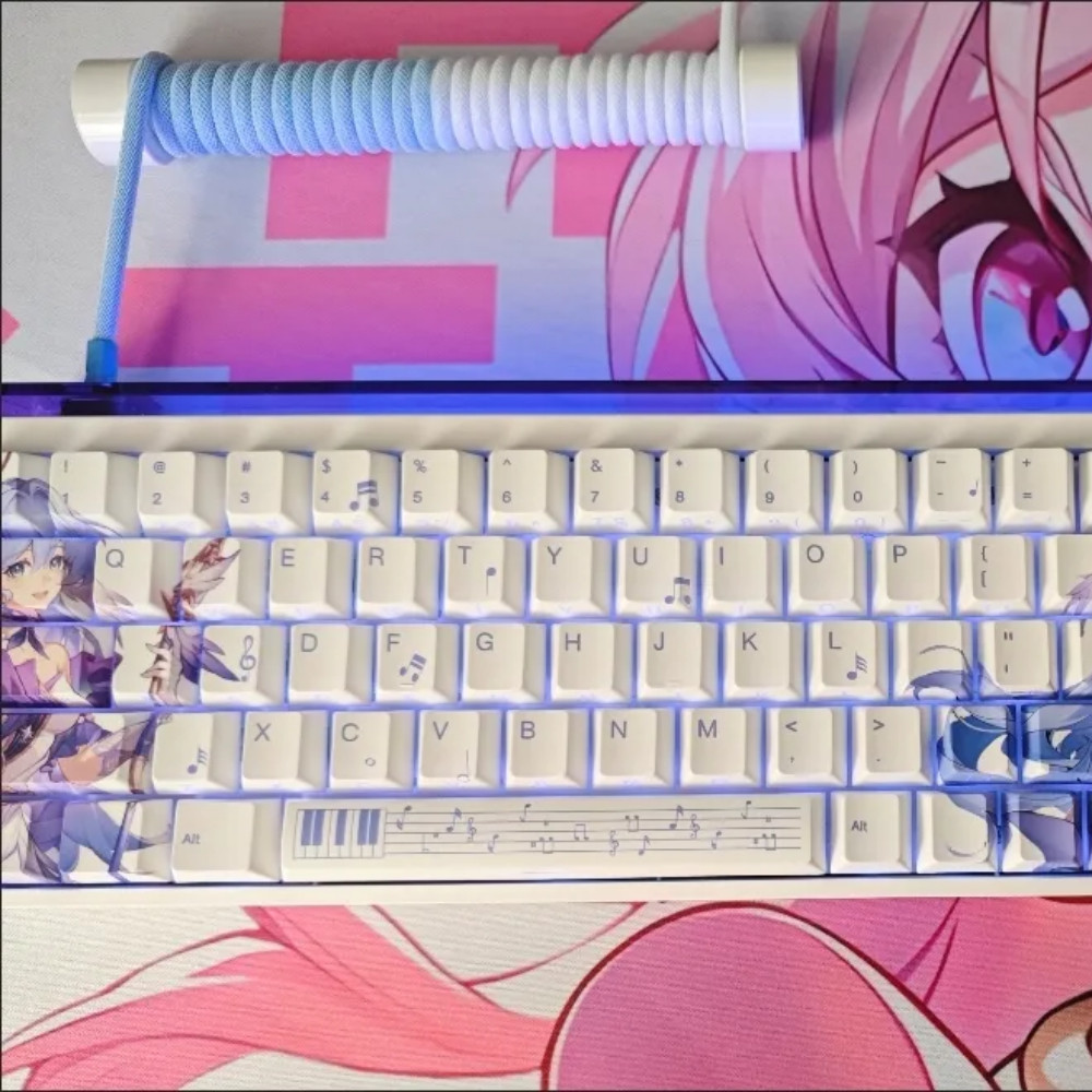 Robin Keycap Cherry Profile PBT Letter Side-engraved Light Transmission ...