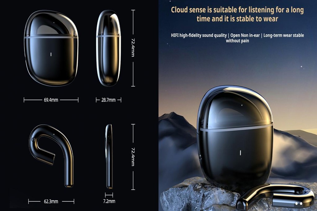 huashian Titanium Alloy Diaphragm Headset Sound Wave Resonance