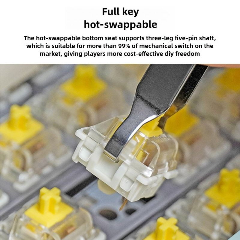 MATHEW KC108 3 Mode Connect Gradient Mechanical Keyboard RGB Light ...