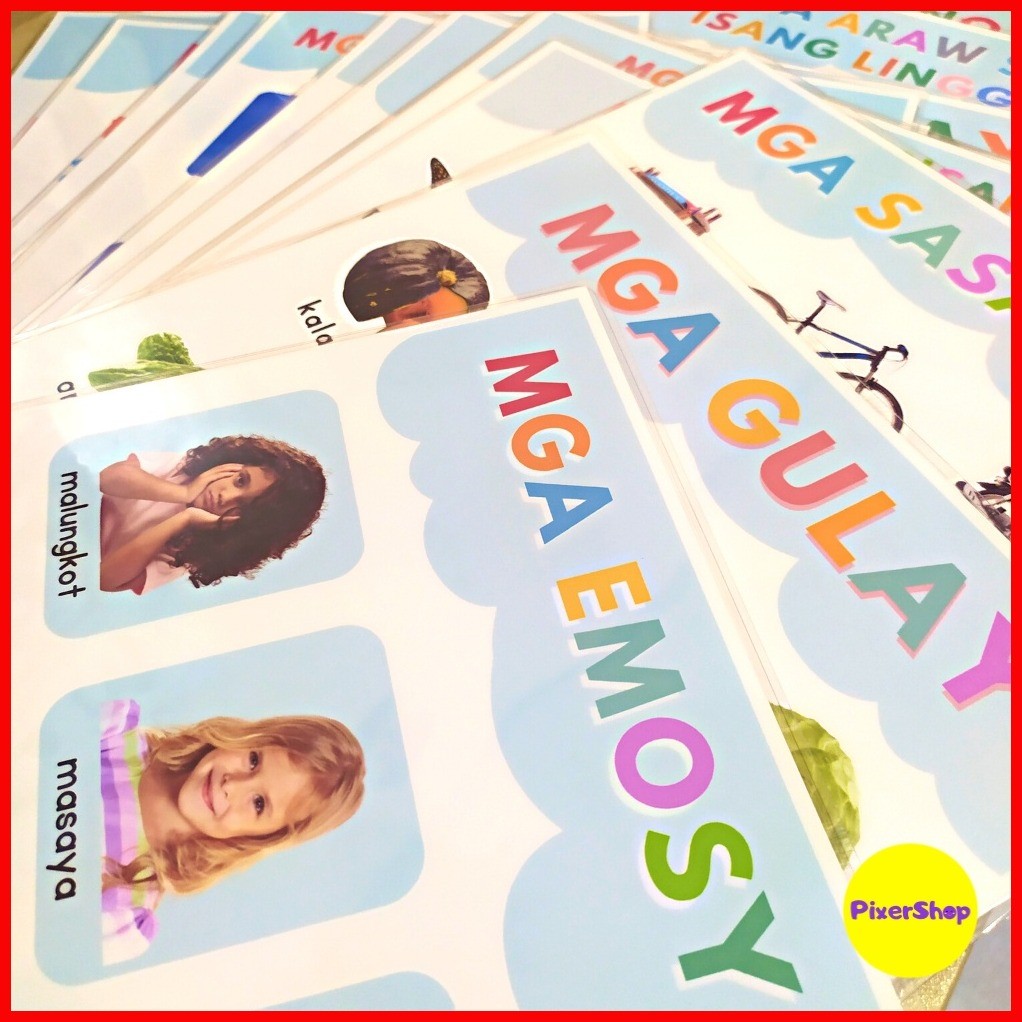 ๑ ∏ 20 PCS. TAGALOG LAMINATED EDUCATIONAL CHARTS POSTER A4 SIZE THICK ...