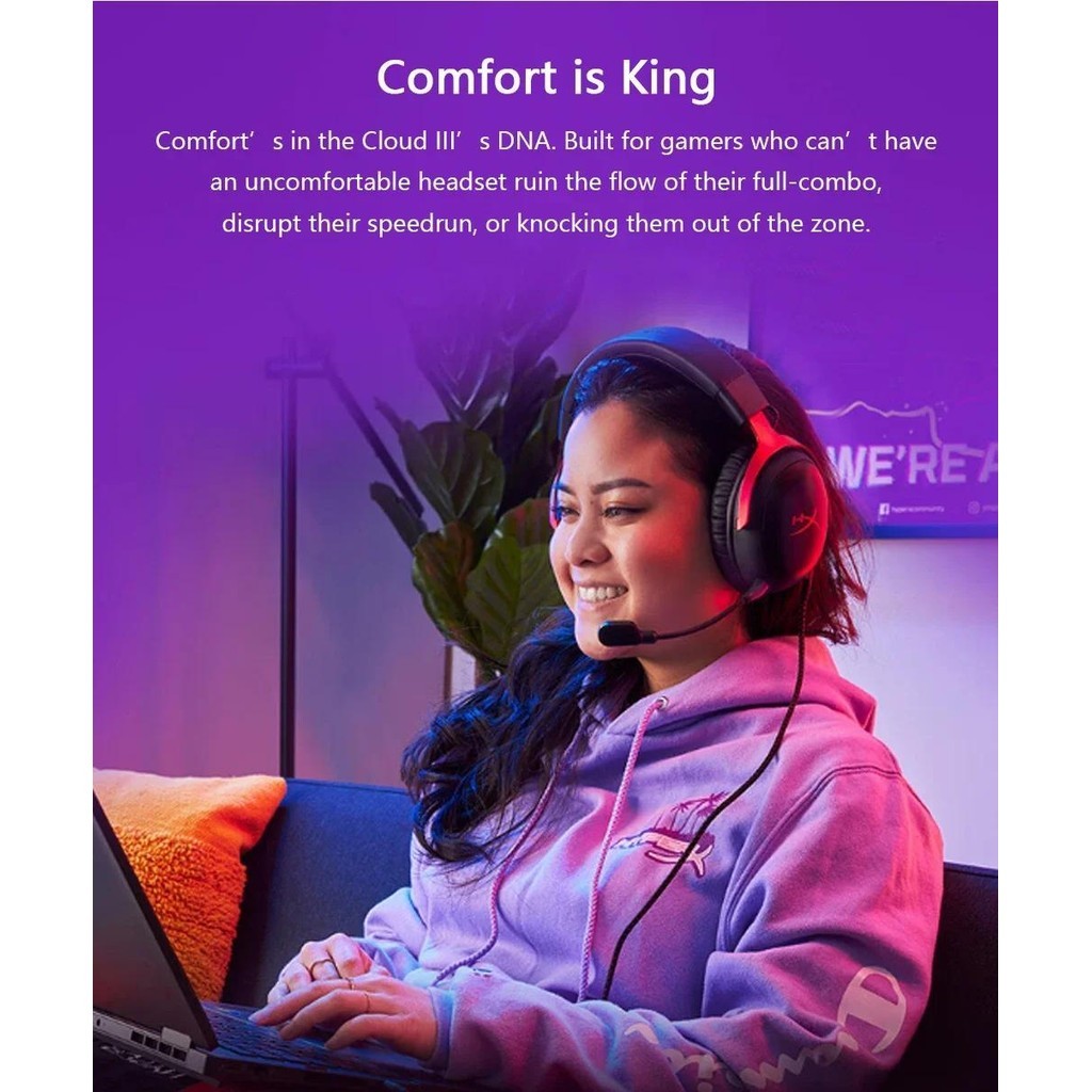 HyperX Cloud 3 III Wired Gaming Headset eSports Professional Head ...
