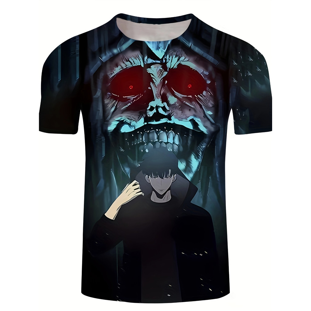 T-shirt Graphique Y2K Ninja Monkey Noir Taille L - Occasion Très Bon état, Style Cartoon