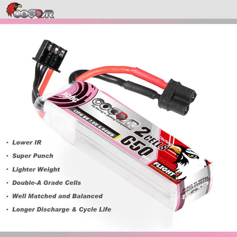 Krypton Eagle CODDAR 650Mah 2S 7.6V 100C HV High Rate P16 Indoor ...