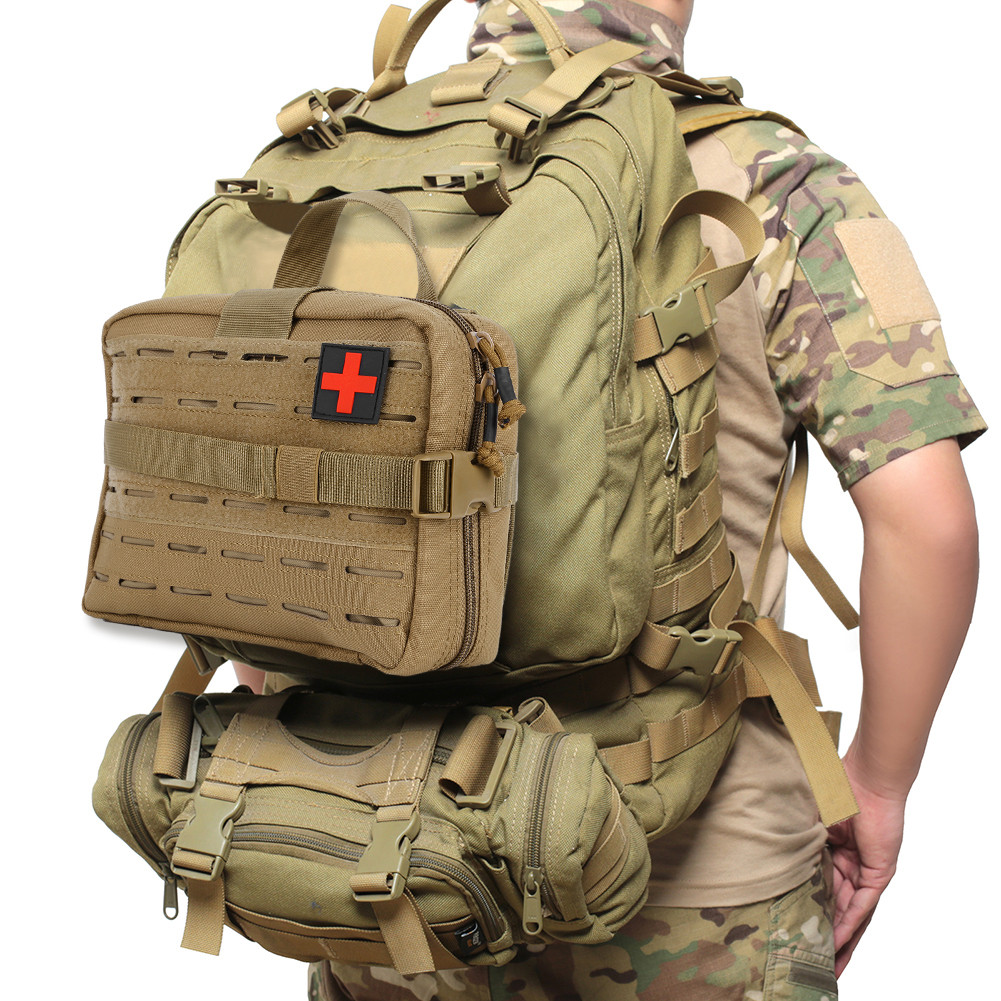 TACTIFANS First Aid Pouch Patch Bag Molle Hook and Loop Amphibious Tactical Medical kit EMT Emergency EDC Rip-Away Survival IFAK