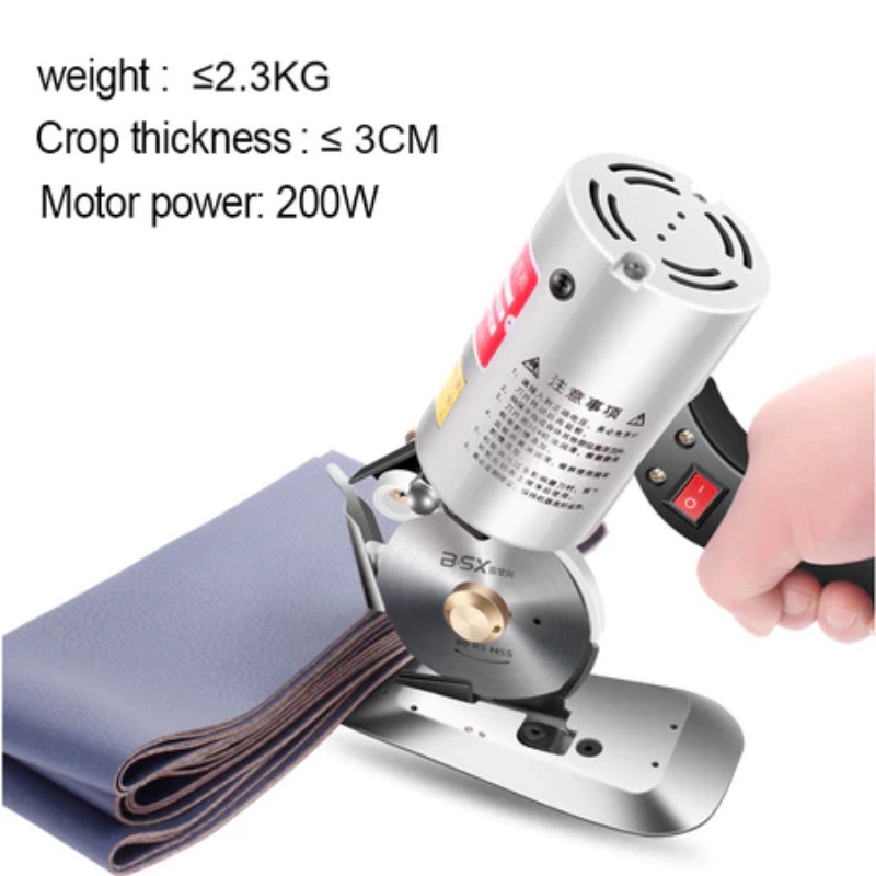 Electric Cloth Cutter 90mm Portable Round Knife Hand-Held Cutting ...