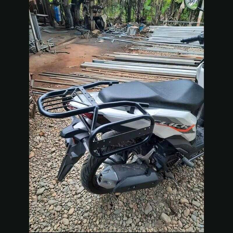 Honda Click 125 V3 - Crashguard & Top Box with Side Pannier Bracket ...