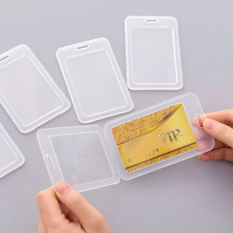 50Pcs PVC ID Card Cover Waterproof Double Sided ID Set Clear ID ...