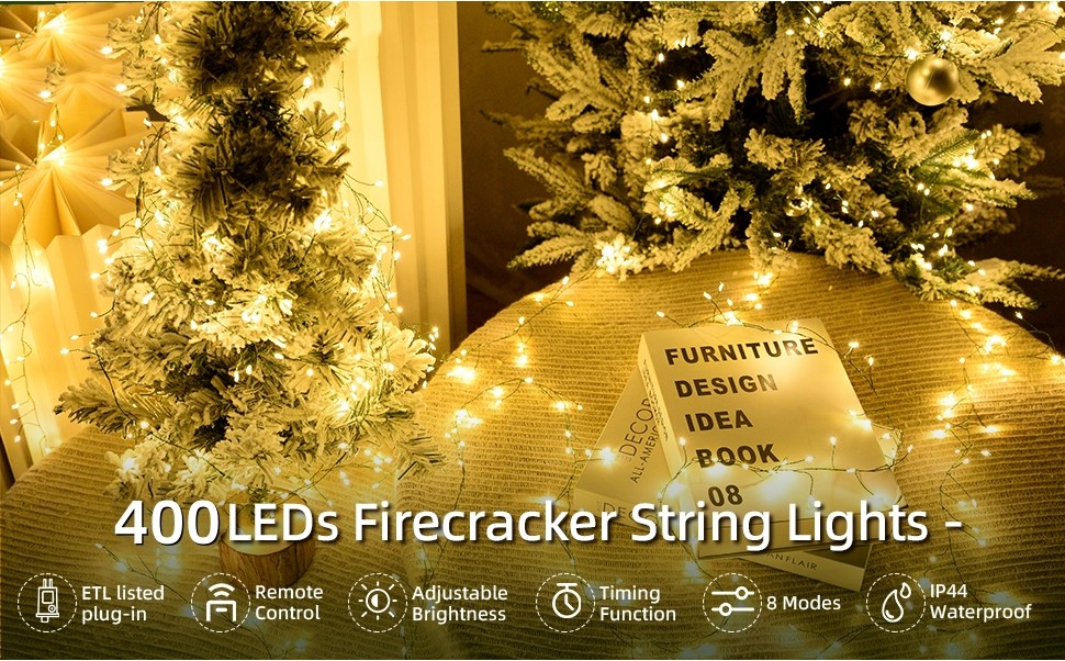 6m/12m/30m Christmas Lights Firecracker in Series String Lights 31V ...