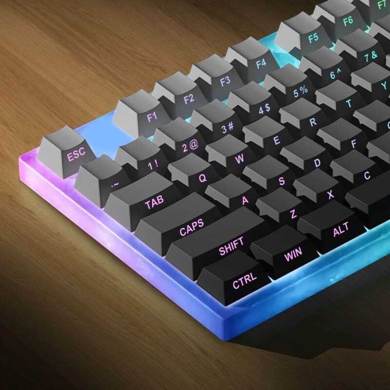 Keycap Grey Set 133 Keys PBT Double Shot Side Print Shine Through ...
