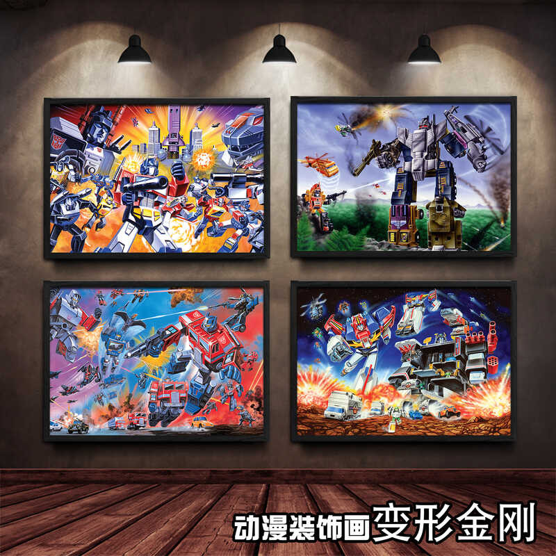 Transformers Bumblebee Optimus Prime Anime Poster Decoration Drawing ...