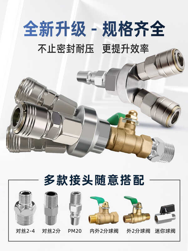 Pneumatic quick connector SMY round three-way two-way pump air ...