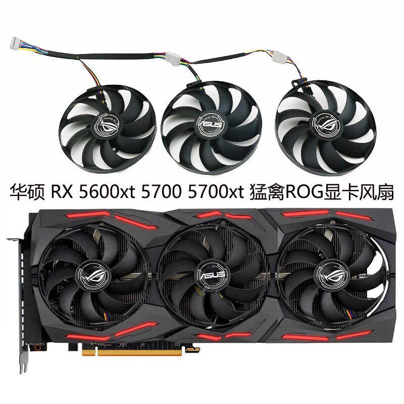 RX Asus 5600Xt 5700 5700Xt Raptor ROG Graphics Fan Fdc10h12s9-C ...