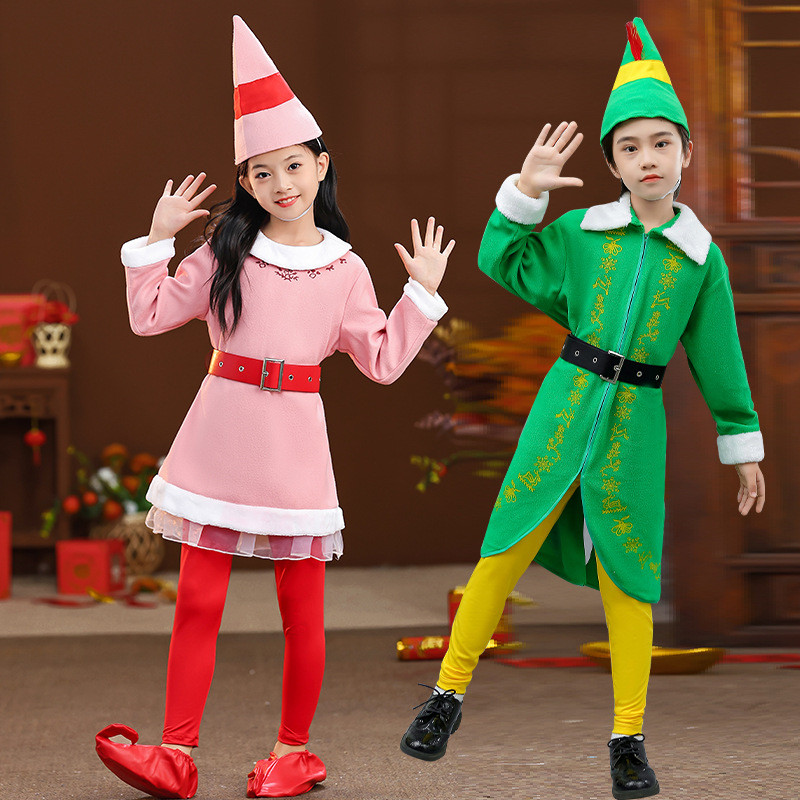 5 Pcs The Grinch Cos Costume for Kids Boy Performance Brother and ...