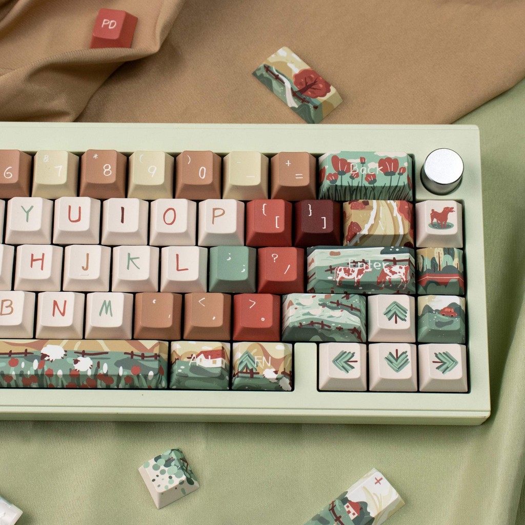 Rangeland Keycaps PBT Cherry Profile 1.7mm Thickness Oil painting style ...