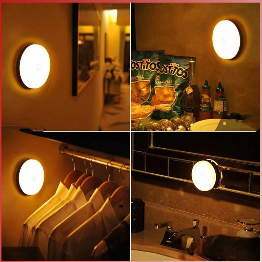 Stick Tap Push Lamp Night Light USB Rechargeable Stick-on Push Light ...