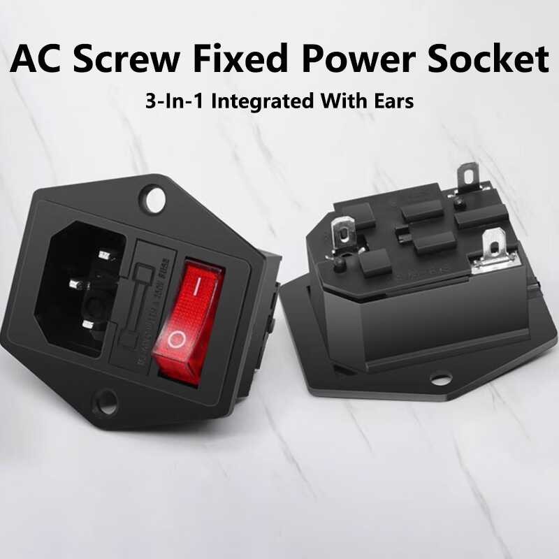 Ac-01A-1 250V 10A Electrical Power Socket Kcd3 Rocker Switch Brass ...