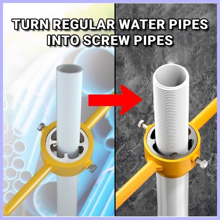 ♒ 6PCS Plastic Pipe Thread Die Kit PVC Pipe Threader Plumbing Tool Kit ...
