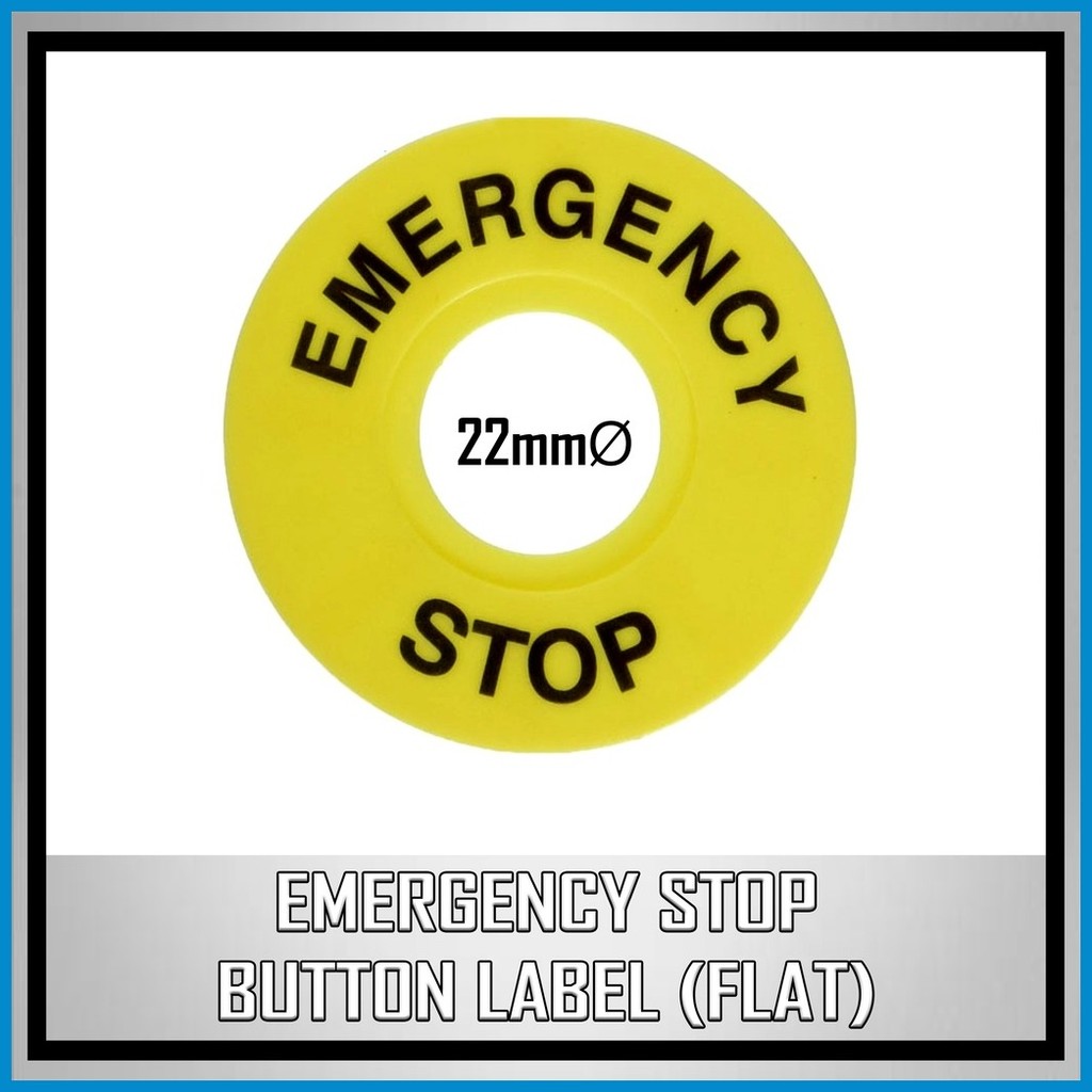 EMERGENCY STOP BUTTON NAME PLATE / 22mm DIAMETER | Shopee Philippines