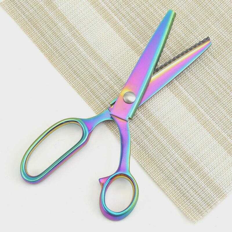 all steel scissors, Lace dog tooth serrated scissors, handmade tooth ...