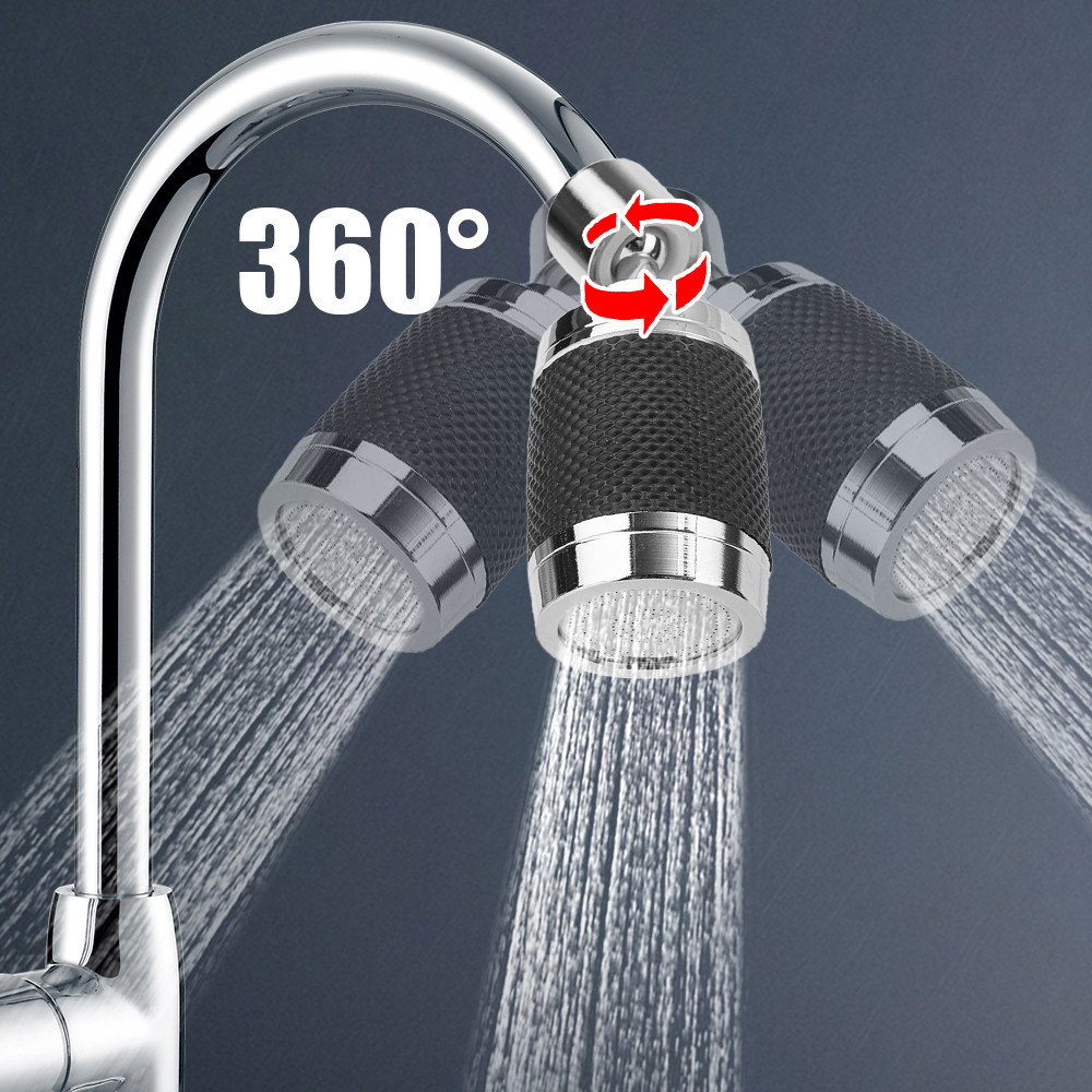 360° Rotation Kitchen Filter Faucet Aerator 3 Modes Tap Extender