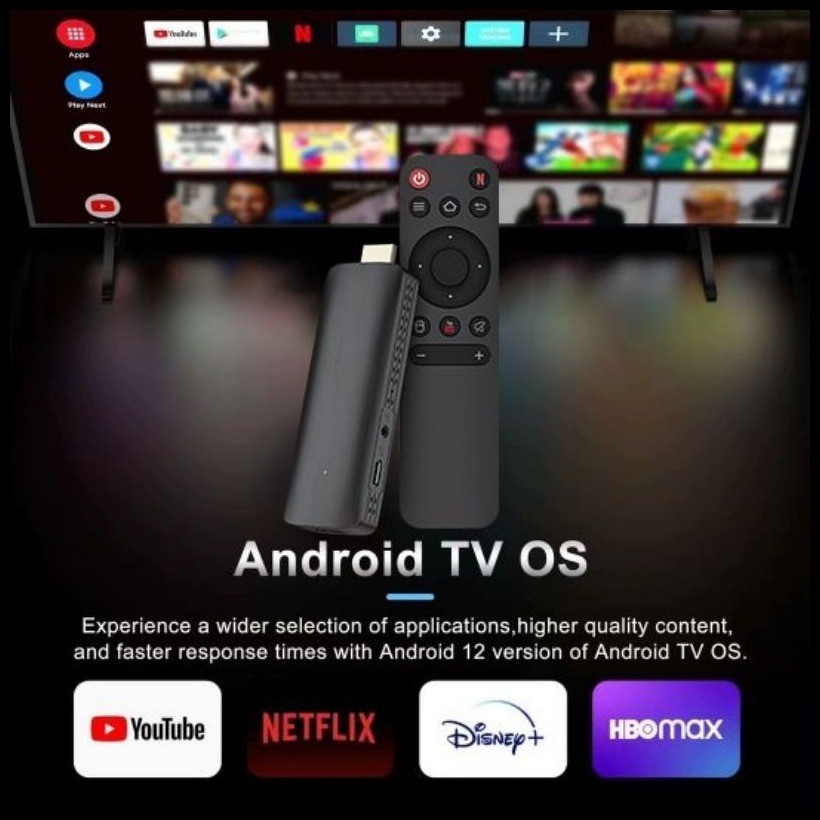Mini TV Stick Android 4K - Boîtier Streaming Portable Pour Netflix, YouTube
