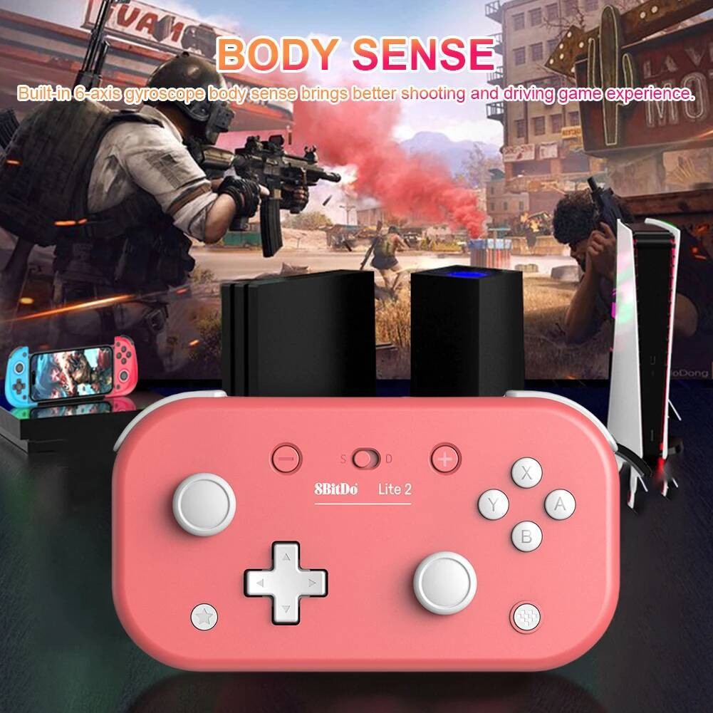 Lite 8BitDo 2 BT with Motion Controls Linear Motors Vibration Game ...