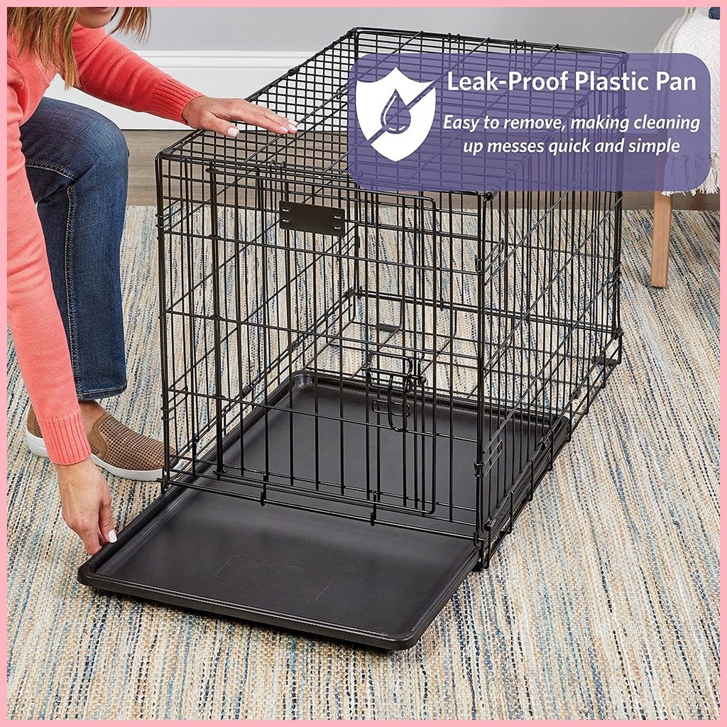 ♠ Heavy Duty Pet Cages Dog Cat Foldable Cage Free Poop Tray For Cat
