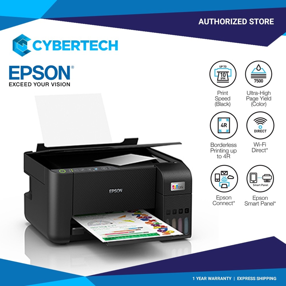 in stock Epson EcoTank L3250 L3256 A4 Wi-Fi All-in-One Ink Tank Printer ...