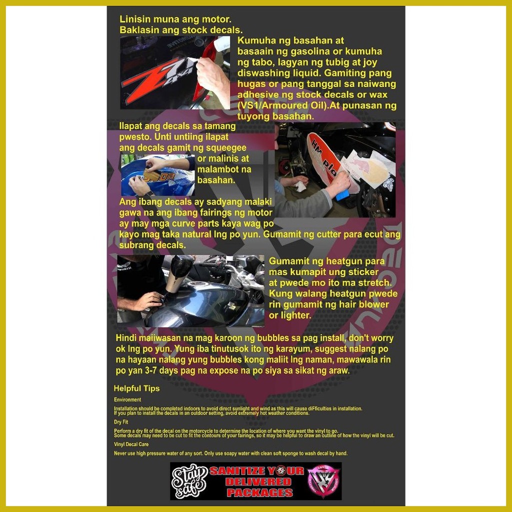 HONDA CLICK V1 FRONT PANEL High-Quality Decals and Stickers ( assorted ...