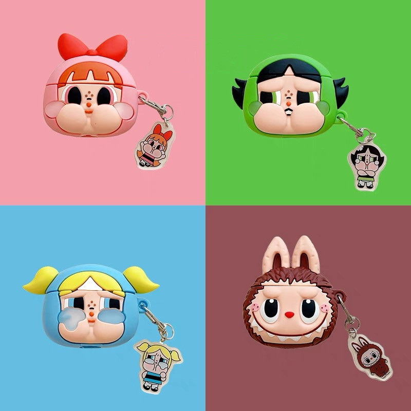 3D Silicone Flying Girl Labubu Suitable For Airpods Pro airpods 4 Apple