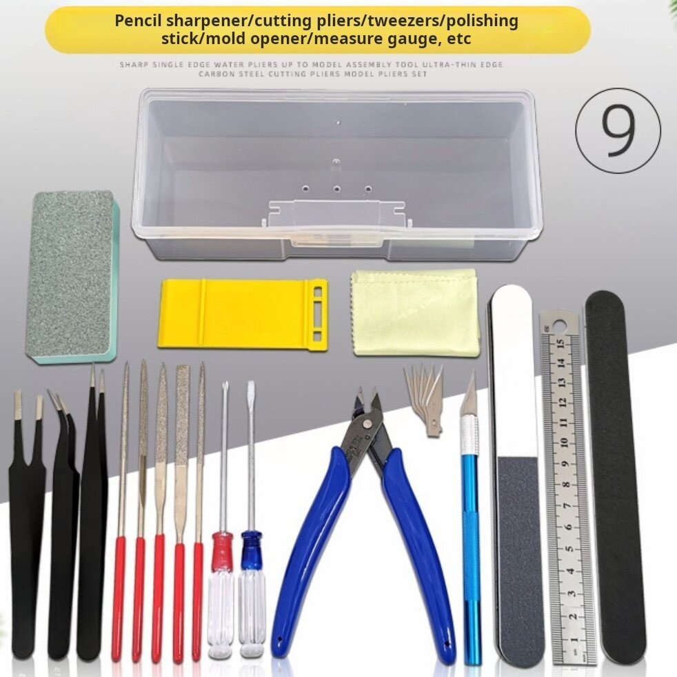 21Pcs Model Tools Kit Flush Pliers Professional Hobby Building Tool Kit ...