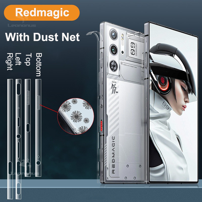 Transparent Dustproof Side Protector for Nubia Red Magic 9 9S 8 8S 10 ...
