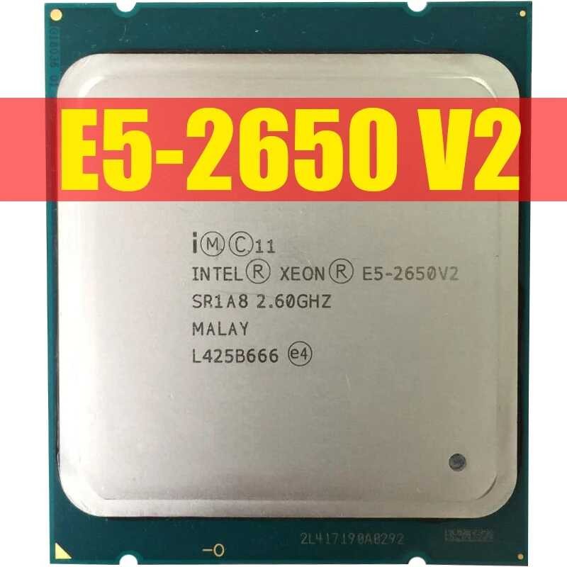 2x Processori Intel Xeon E5-2650 V2, 8 Core, 2.60GHz, Turbo 3.40GHz, Socket LGA2011, Usati Testati