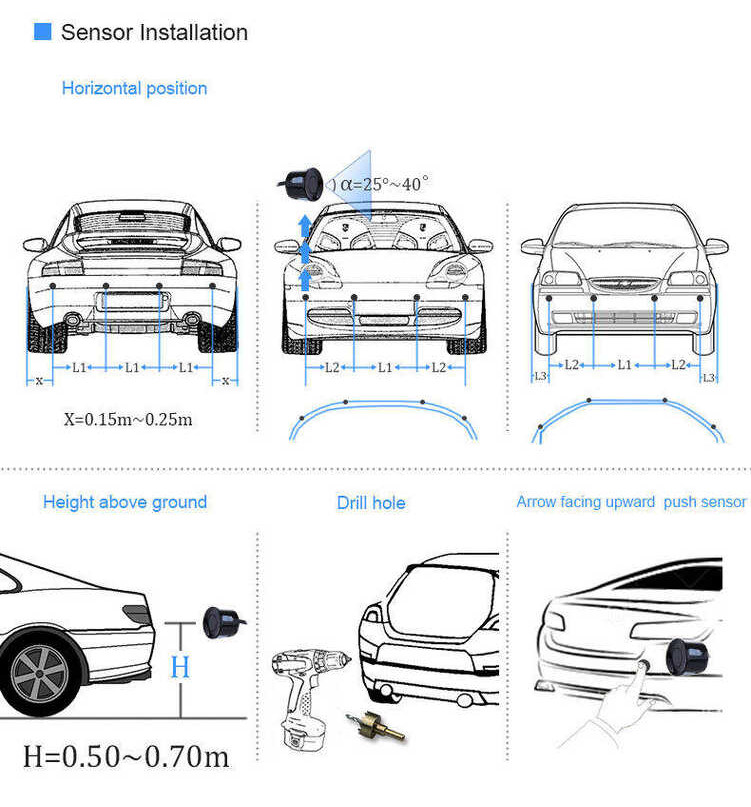 LY COOLDIN LED Display Sensor,Car Reverse Backup Radar System,Led ...