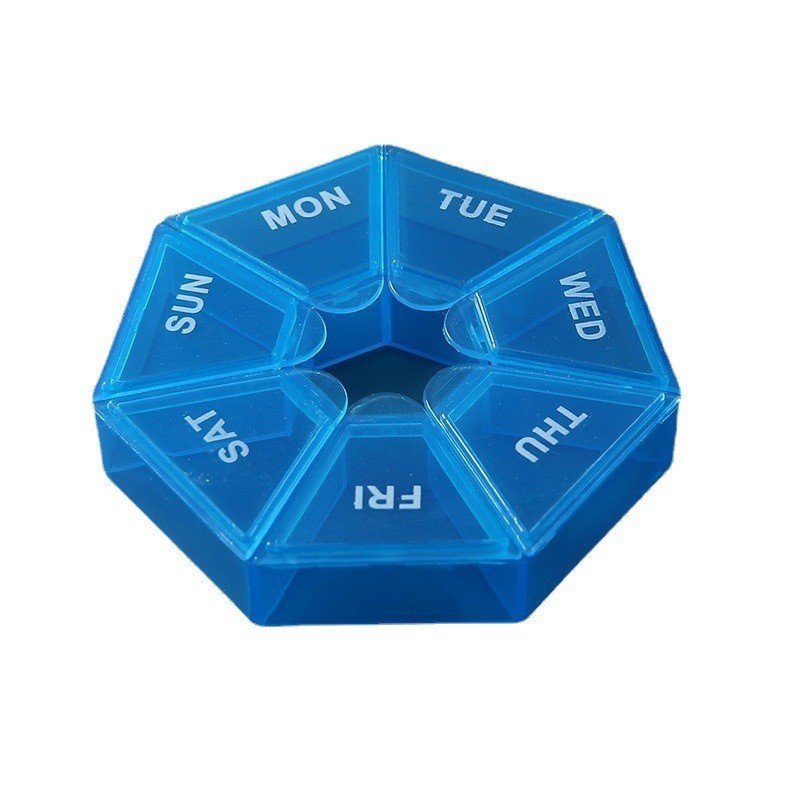 7 Days Pill Case Candy Vitamin Storage Box Travel Portable Container ...