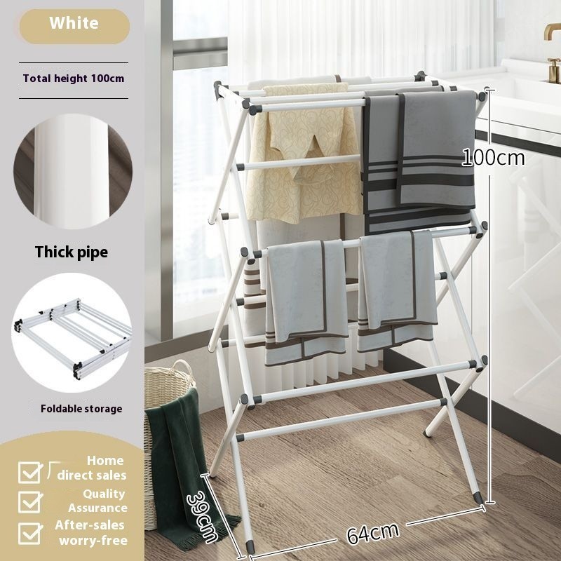Bathroom Drying Rack Telescopic Clothes Rack Balcony Folding Coat ...