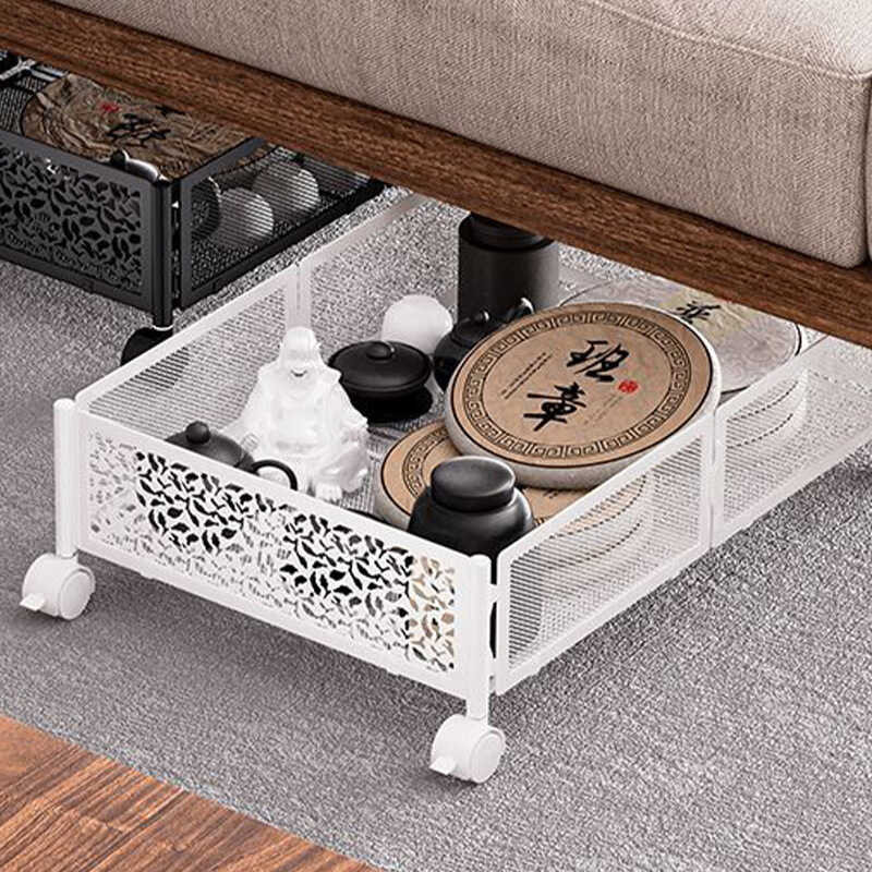 Box Storage Mobile Storage Folding Shelf Iron Bed Bottom Storage Box ...