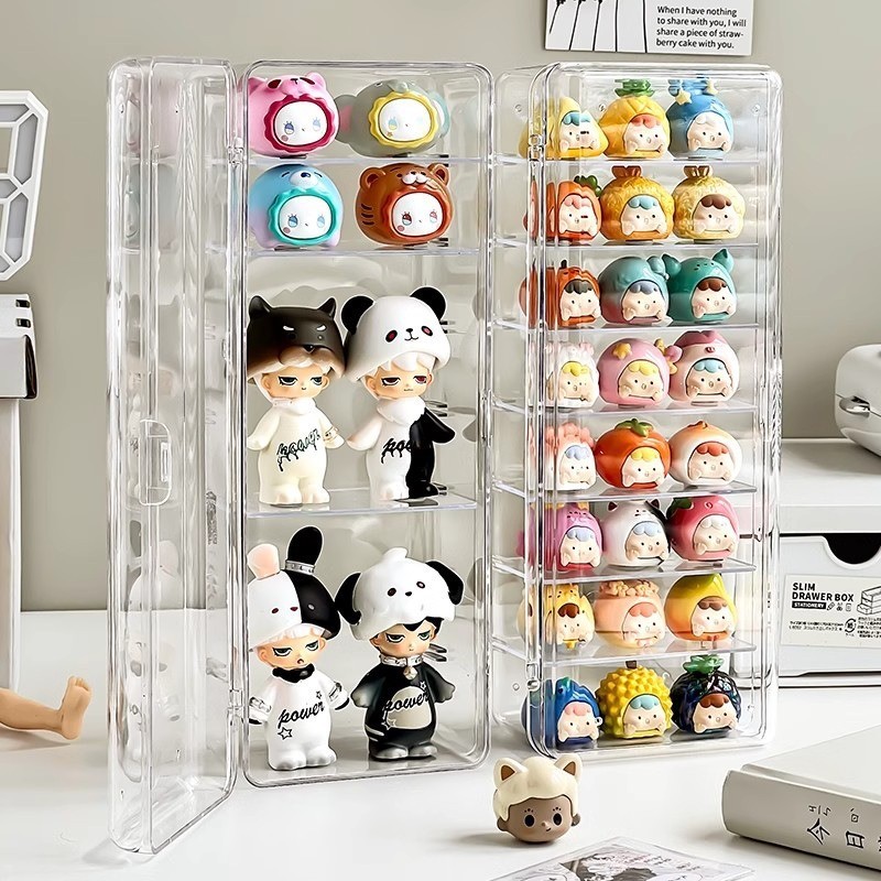 Mini Doll Display Rack - Transparent Garage Kit Storage Box ...