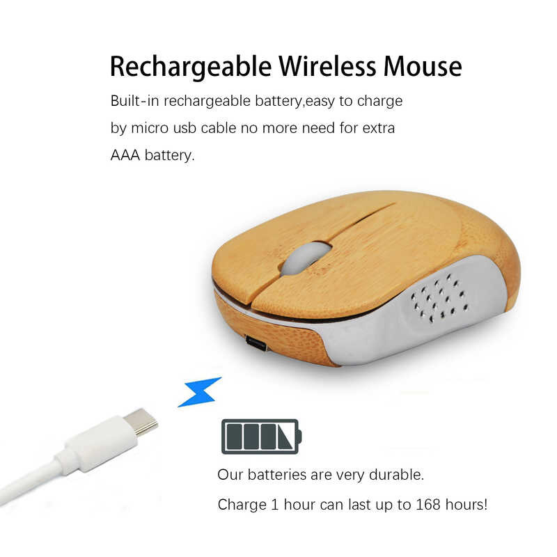 2.4G Wooden Adjustable Optical Gaming Mouse Wireless Home Office Game ...