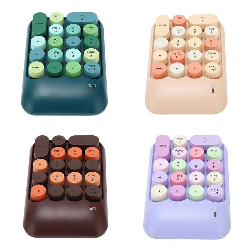 Portable Number ♁ Keyboard Wireless Numeric Keypad 18 Keys 2.4Ghz With ...
