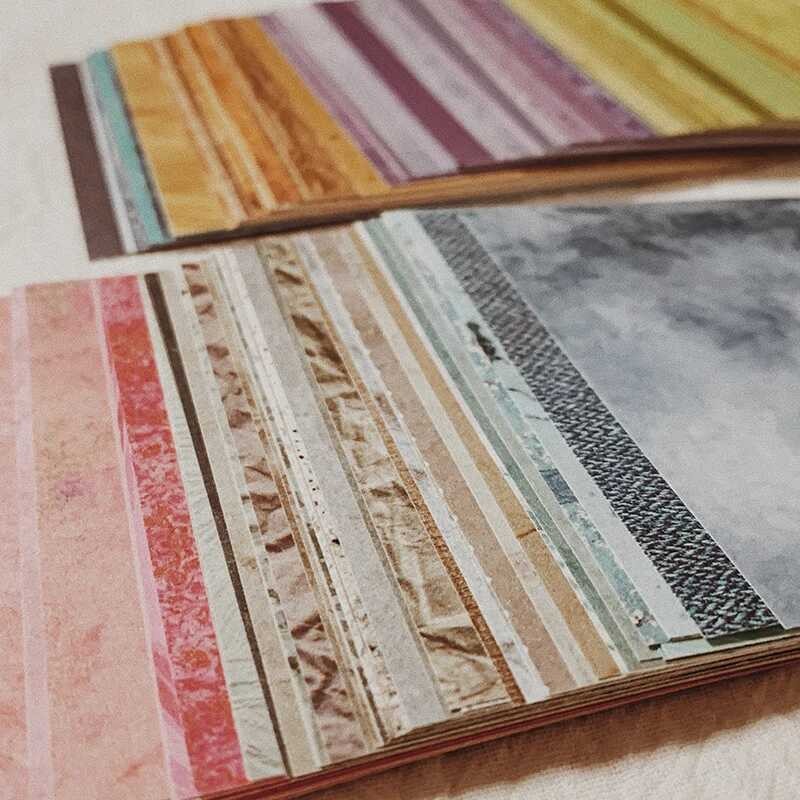 SK 150 Sheet Raiow Color Texture Background Small Craft Junk Journal ...
