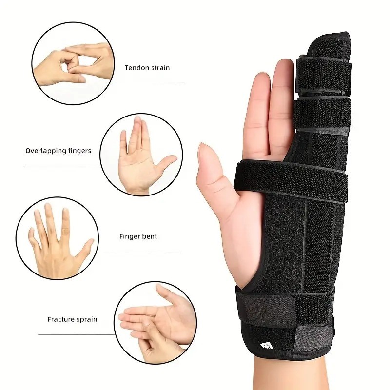 1PC Boxer Finger Splint - Supports Pinky, Ring, Middle Metacarpals And ...