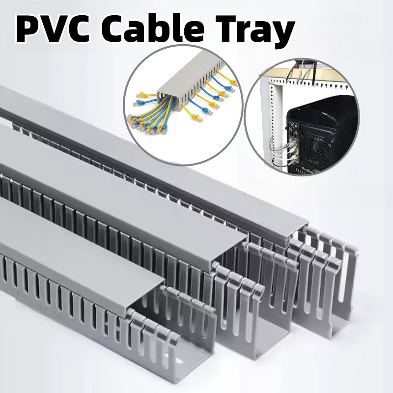 PVC Cable Tray Duct Slotted Plastic U-shaped Storage Organization ...