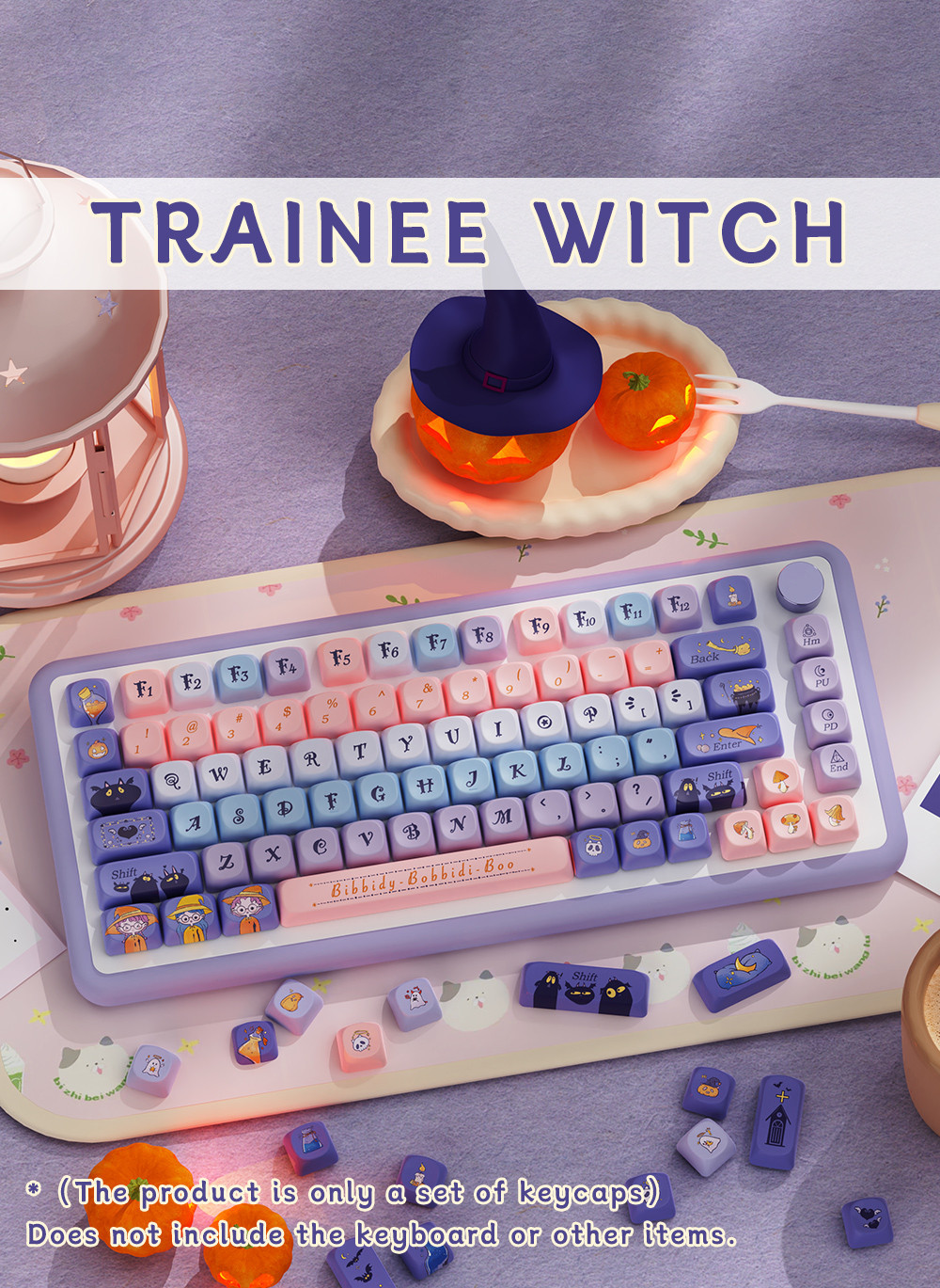 Trainee Witch Keycaps MCA Profile PBT Material DYE-SUB 120 Keys Lovely ...