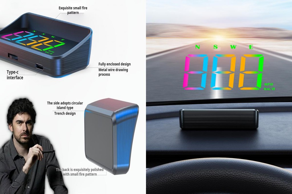 JJAM Digital Gps Speedometer Easy Install Car Hud Screen Easy Setup ...