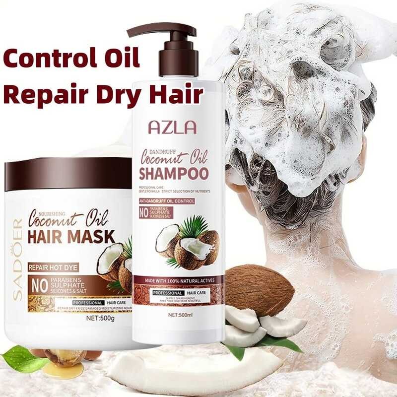 500Ml AZLA Coconut Shampoo Anti-Dandruff Control Oil Fluffy Repair ...